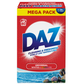 Порошок для прання універсальний DAZ Whites & Colors, 80 прань, 4 кг